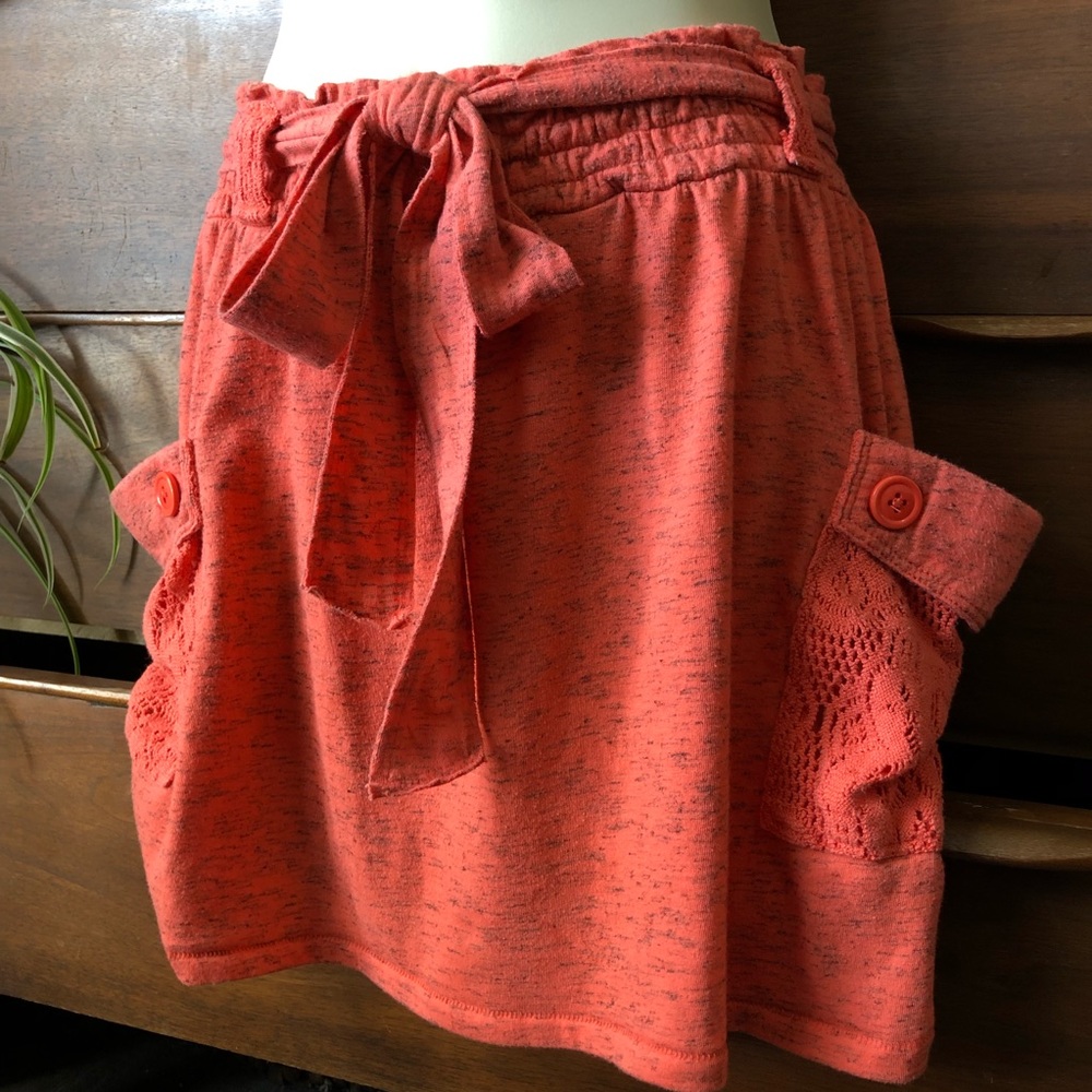 Union Bay Jersey Skirt Salmon